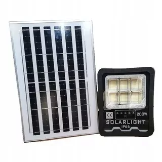 LED solárny halogén 200W 6500K IP66 s diaľkovým ovládaním